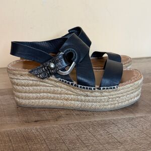 Rag & Bone Women's August Espadrille Wedge Platform Sandals size 38